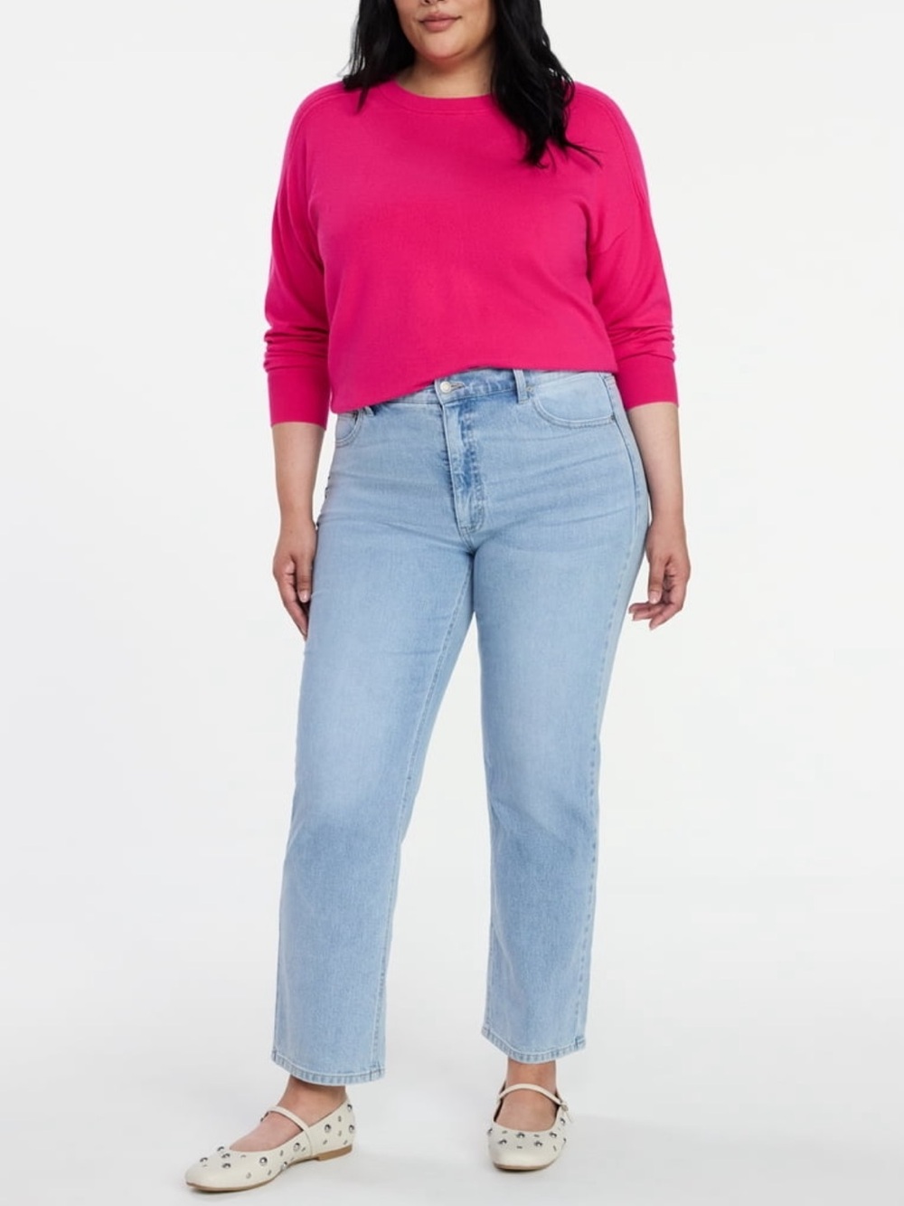 Women's High Rise Straight Leg Jeans Size 14
